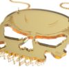 Skeltoranium Mini Necklace Side Gold Mirror